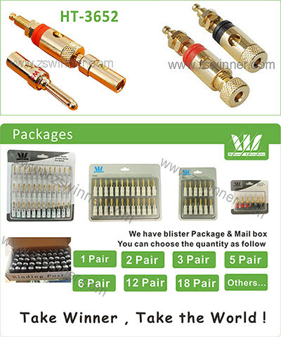 バルクヘッド24k金メッキ銅バインディングポストバナナプラグ仕入れ・メーカー・工場