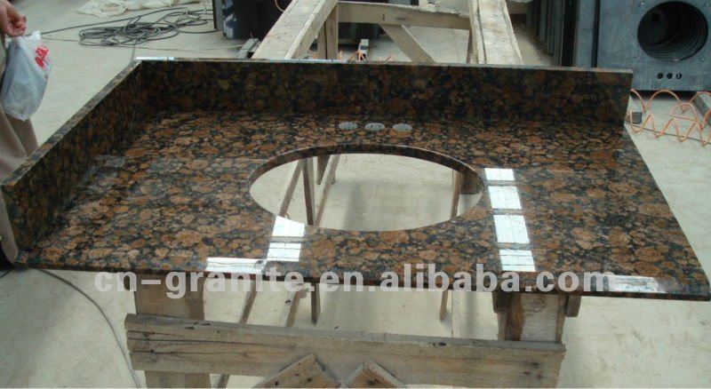 Brown granite countertop kitchen top and vanity top for bathroom and kitchen use