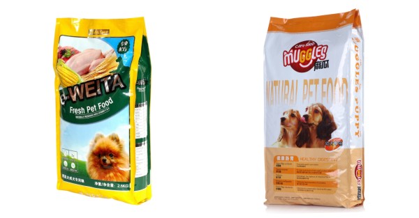 Resealable Printed Stand Up Plastic Dog Food Packaging Bag
