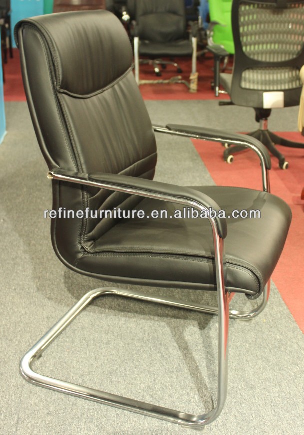 ヘビーデューティ現代オフィスゲスト椅子鉄黒革RF-V026仕入れ・メーカー・工場