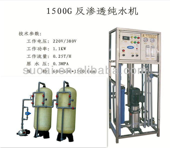 Ro水フィルターシステムmachine/商用roシステム/0.25t/h逆浸透システム問屋・仕入れ・卸・卸売り