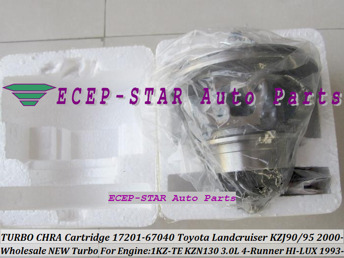 TURBO CHRA Cartridge OF CT12B 17201-67040 Turbocharger For TOYOTA LANDCRUISER 1KZ-TE KZJ90 KZJ95 2000- 4-RUNNER TD HI-LUX 1993- KZN130 3.0LD (3)
