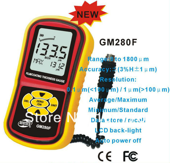 フィルム/コーティングの厚さゲージGM280F、0-1800um (+ (3%H+1))、決断: 0.1um問屋・仕入れ・卸・卸売り