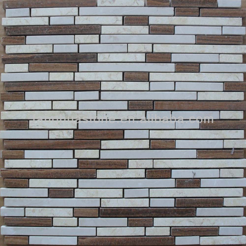 Badkamer stenen muur mozaïek tegel strip mozaïeken product id ...