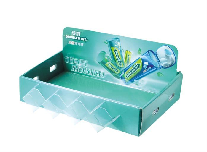 TSD-C07 cardboard counter top Wrigley chewing gum display/stands for chewing gum display/chewing gum display stand