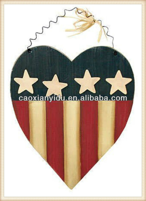 民俗芸術様式木製心臓針金ハンガーとアメリカーナ家の装飾のための、 贈与と断定問屋・仕入れ・卸・卸売り