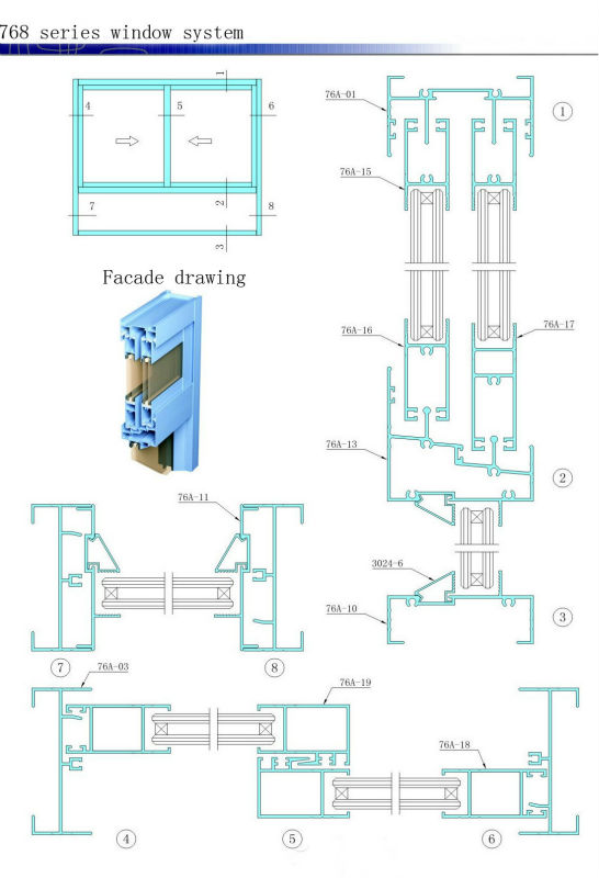 Powder Coated Painting India Aluminium Sliding Windows Frame ...