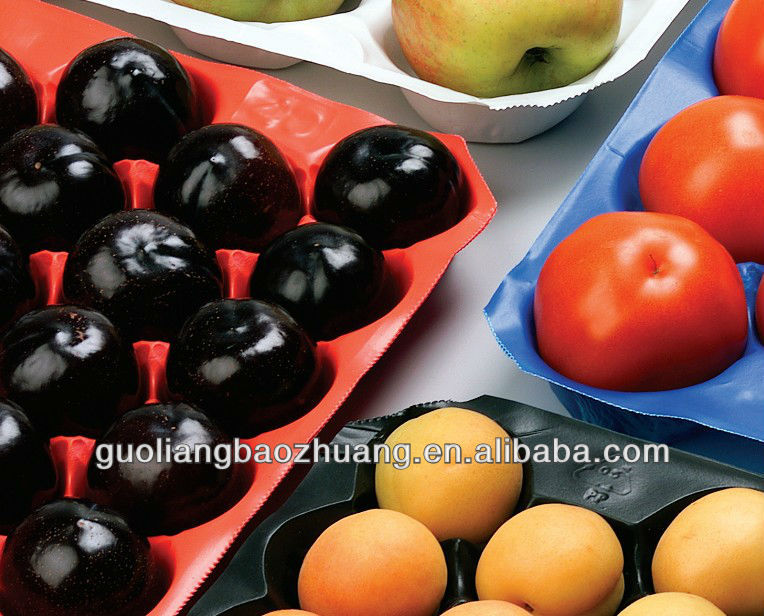 多くの色キャリバー29x49cmfda承認された果実や野菜の包装トレイ仕入れ・メーカー・工場