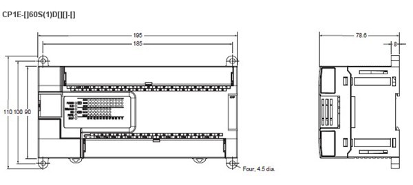 CP1E-N60S1DR-A dimension