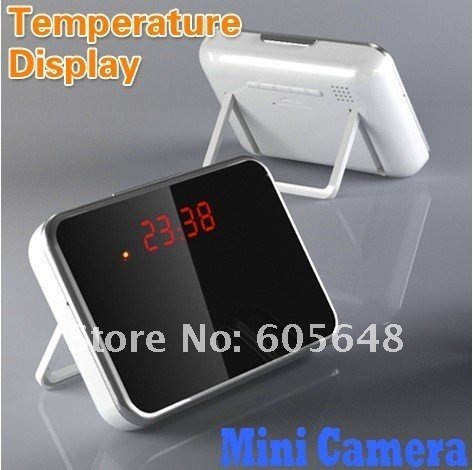 Multi-Functional Table Clock Hidden Camera DVR w/ Mirror Remote control Motion Detection Cam Mini Camcorder