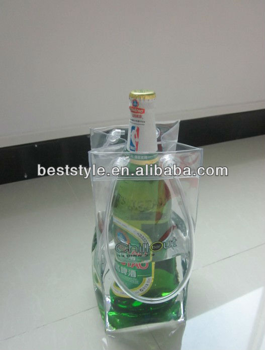 New design pvc ice bag with bubble for red wine