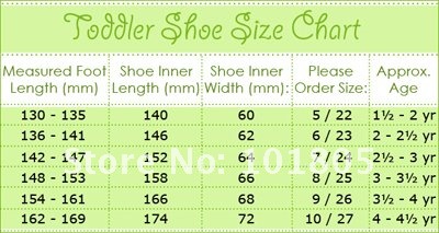 Baby Shoe Size Chart on Infant Toddler Shoes  Kids Shoes  Infant Leather Shoes Ui A129 Wh