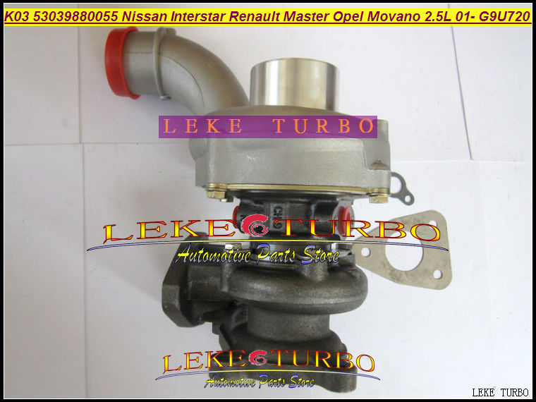 K03 53039700055 53039880055 turbo for Nissan Interstar Renault Master Opel Movano 2.5L 115HP 2001- G9U720 turbocharger (2)