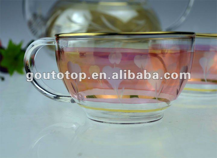 お茶セット/100％純度の金/装飾を作る手/容量: 600ミリリットル直径: 12.6センチメートル高さ: 7センチメートル仕入れ・メーカー・工場