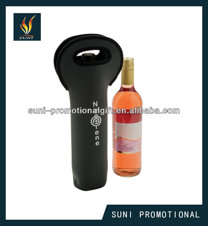 Neoprene single red wine bottle coolers, Neoprene wine tote