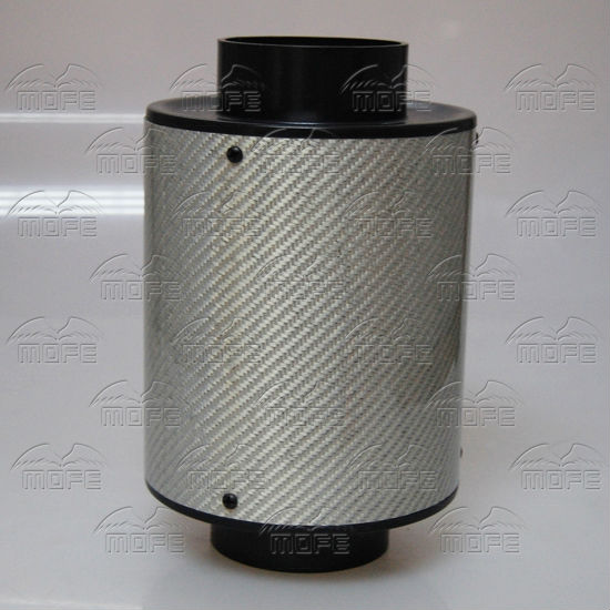Universal 76MM 3 inch Black Carbon Fiber Cold Air Intake Pipe Filter Kit With Flexible Pipe DSC_0855