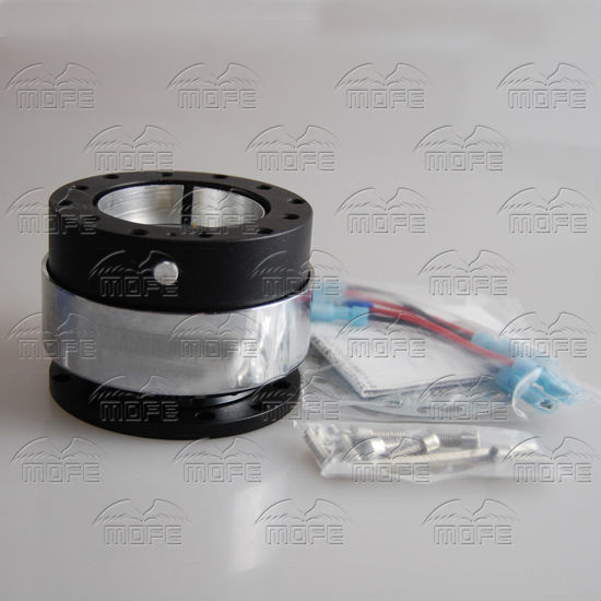 Universal MOMO Steering Wheel Quick Release Hub Kit With Button Black Blue DSC_0061