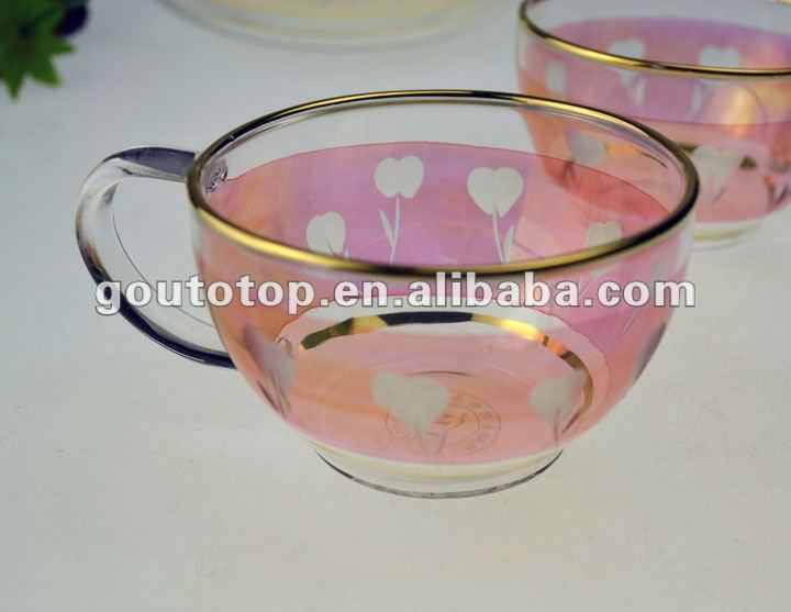 お茶セット/100％純度の金/装飾を作る手/容量: 600ミリリットル直径: 12.6センチメートル高さ: 7センチメートル仕入れ・メーカー・工場