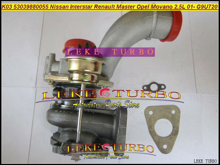 K03 53039700055 53039880055 turbo for Nissan Interstar Renault Master Opel Movano 2.5L 115HP 2001- G9U720 turbocharger (4)