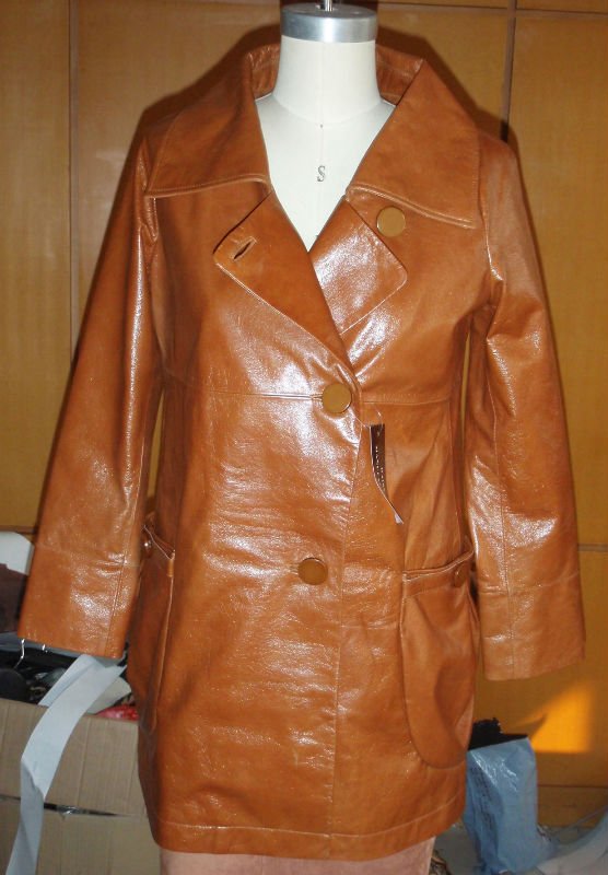 レディースファッション2012柔らかく、 超薄型子羊スキン革のジャケット、 革の衣服仕入れ・メーカー・工場