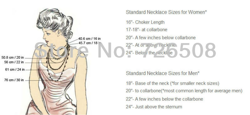 necklace and chain size guide