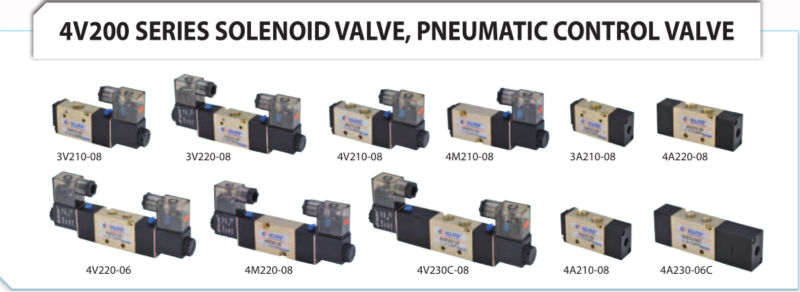 4V210-08 pneumatic valve/Two-position Five-way /Aluminum Alloy Pneumatic Solenoid Valve