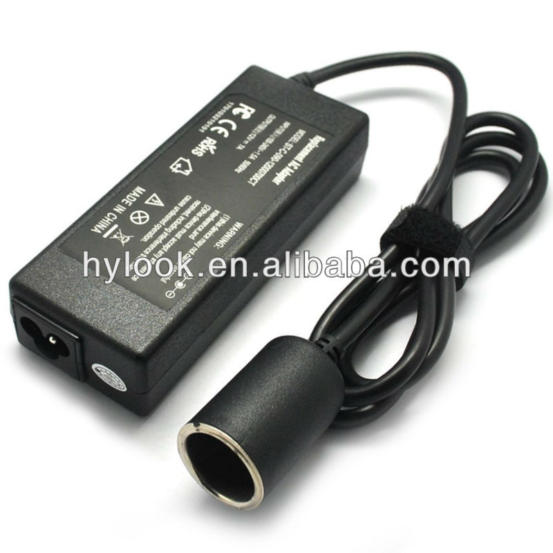 car mini fridge 110V 220v 240V to 12V AC Adapter with Car Cigarette lighter female Socket