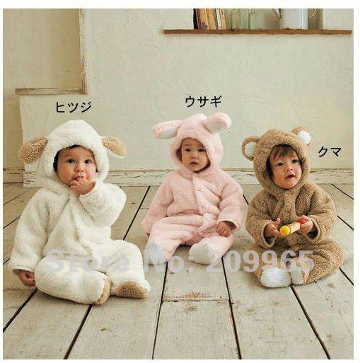 Wholesale 2012 Winter Romper Baby Romper Animal Jumpsuit Petti Romper Baby Bodysuit Overalls Newborn Baby Clothes, Free Shipping
