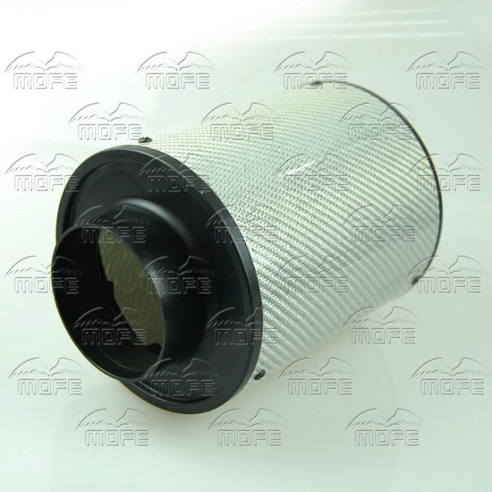 Universal 76MM 3 inch Black Carbon Fiber Cold Air Intake Pipe Filter Kit With Flexible Pipe DSC_0005
