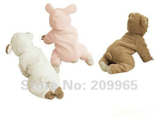 Wholesale 2012 Winter Romper Baby Romper Animal Jumpsuit Petti Romper Baby Bodysuit Overalls Newborn Baby Clothes, Free Shipping