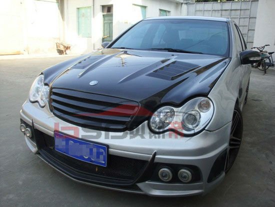 Mercedes c280 carbon fiber hood #4