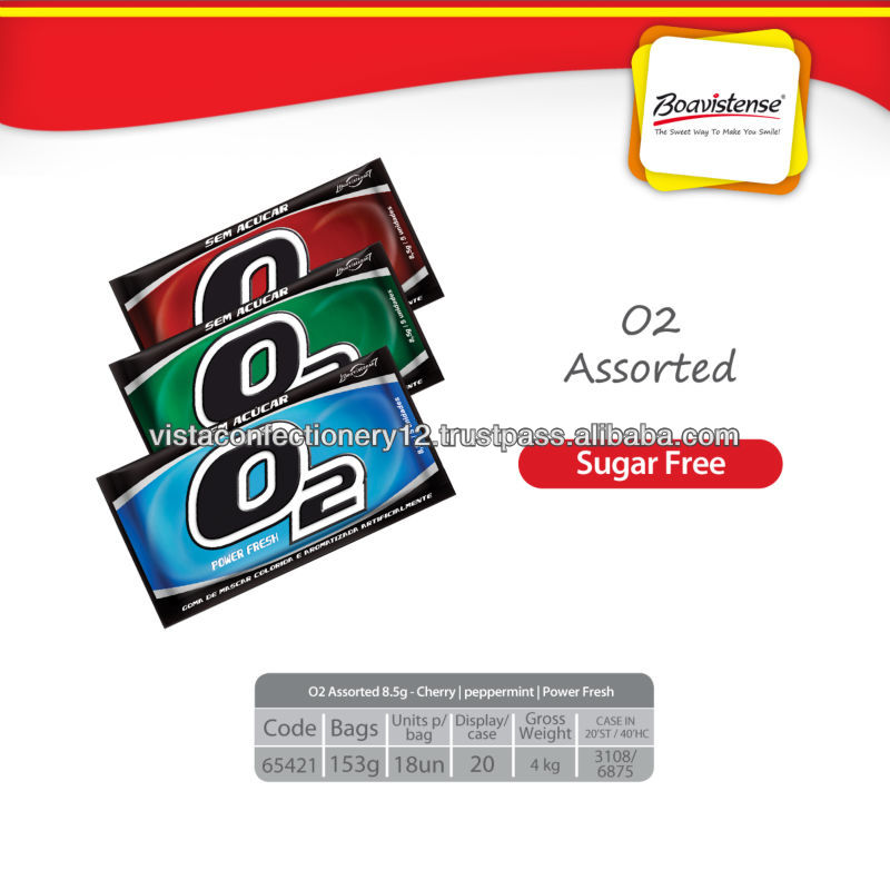 65421 O2 Sugar Free Gum - Assorted