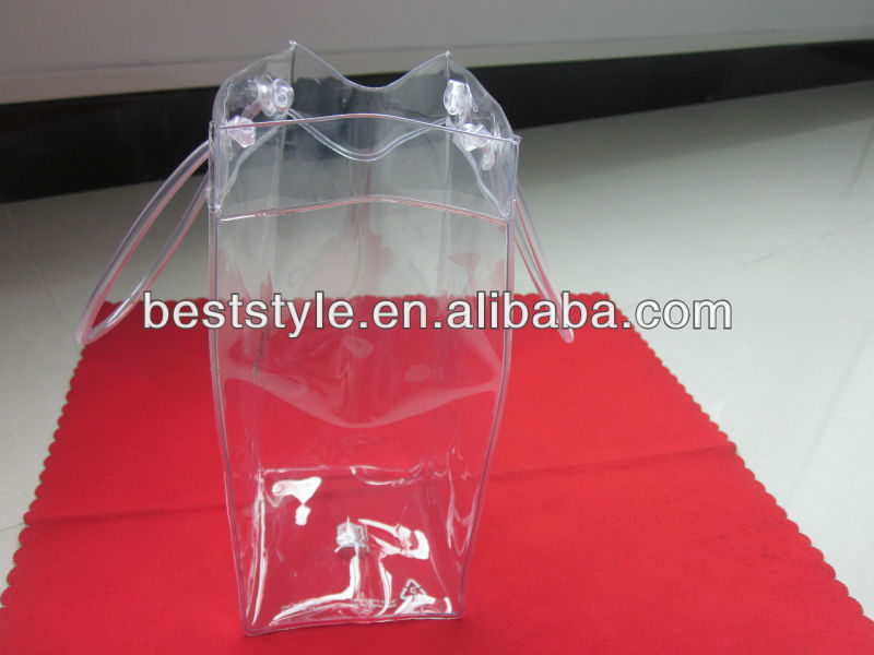 New design pvc ice bag with bubble for red wine