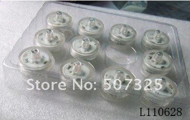 1000pcs - Wholesale White Tea Light Submersible Wateproof LED Decor Flora Lights For Wedding/Party, Freeshipping By DHL