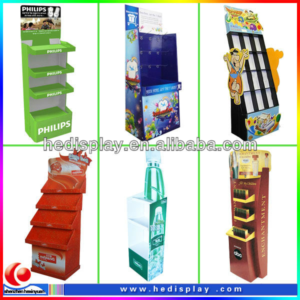hook stand display/marshmallow corrugated pegboard display/paper display with hooks