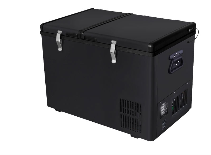 屋外デュアルゾーン60lacdcモバイルカー太陽飲料冷凍庫/キャンプ冷凍庫/rvの冷凍庫冷蔵庫・冷凍庫問屋・仕入れ・卸・卸売り