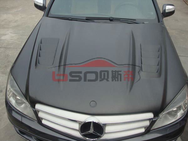 Mercedes c280 carbon fiber hood #7