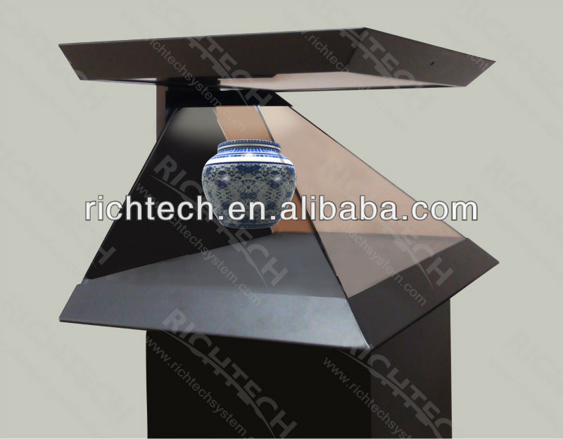 Richtechポータブル3dピラミッド- 形の広告ショーケースホログラムのマシン仕入れ・メーカー・工場