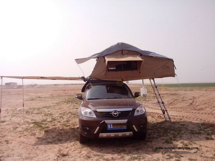 SUV+Campers SUV Roof top Tent with car side awning for camping, View SUV roof top ...