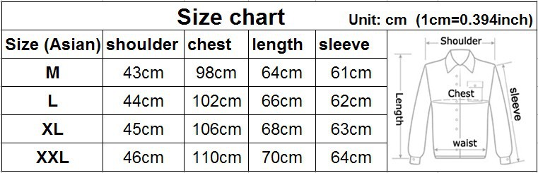 jordan jacket size chart