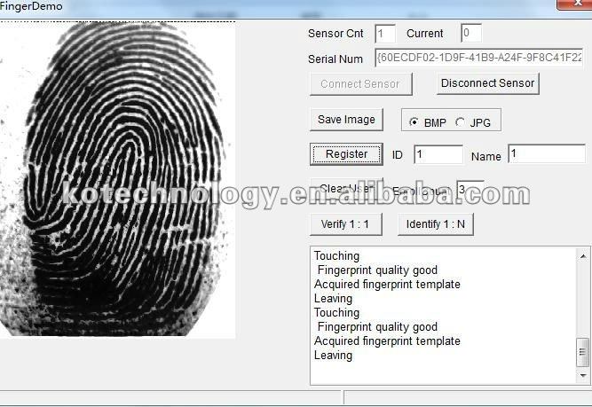 Desktop mini fingerprint reader Specifications: