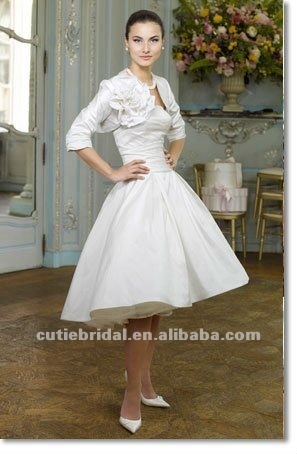 tea length wedding dress with jacket