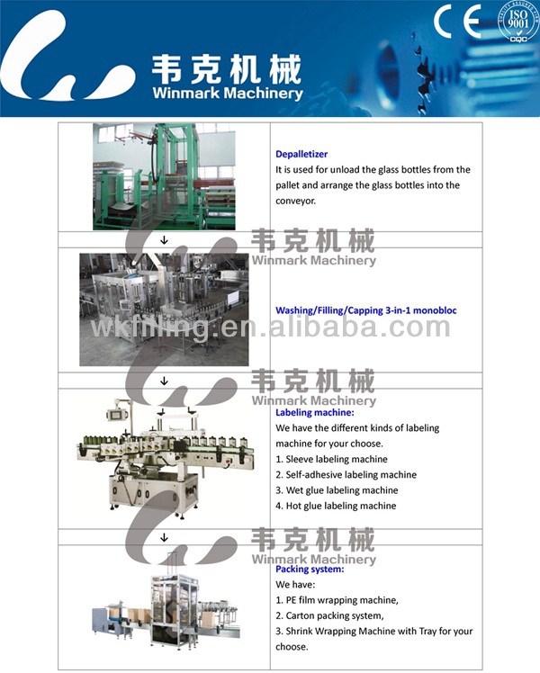 Automatic Red Wine Bottling Machine / Machinery / Line