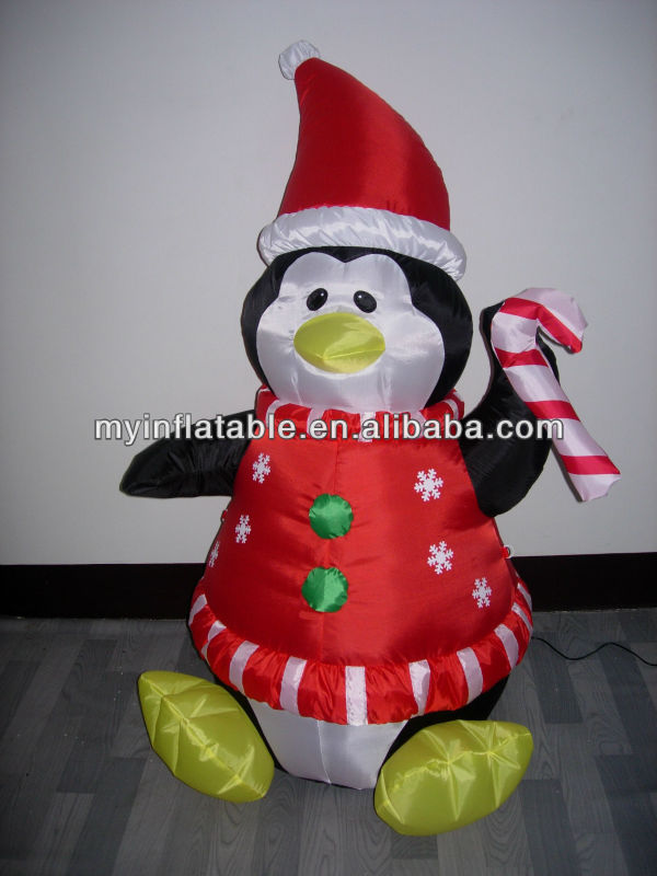 pop-up penguin in snow globe decoration outdoor inflatable