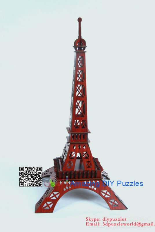 Paris Eiffel Tower edu toy rosewood jigsaw puzzle 02
