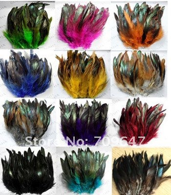 Hot sale 100pcs/lot 6-8" Purple Colour BADGER SADDLE ROOSTER FEATHERS Free shipping!