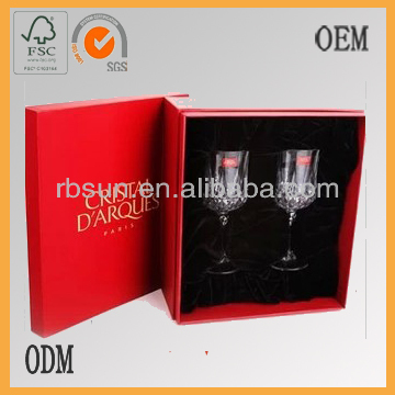 popular cardboard red wine bottle gift box