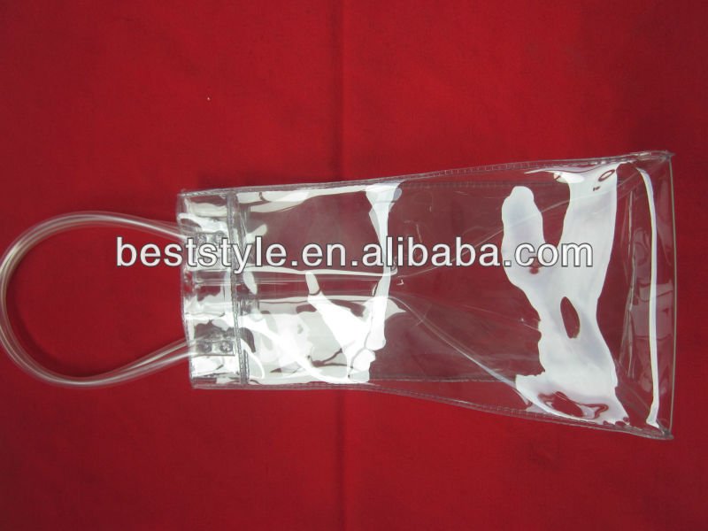 New design pvc ice bag with bubble for red wine