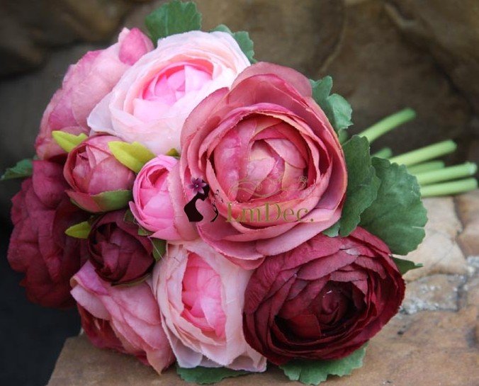 Tea Rose Wedding Bouquet know what big bouquet white pink dark red