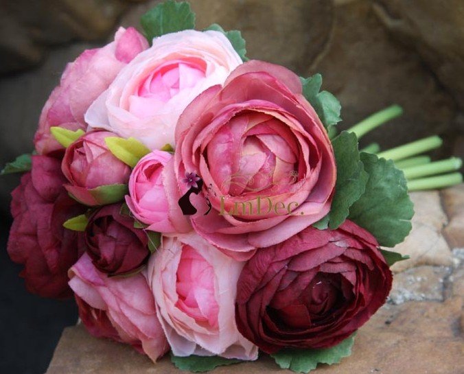  Tea Rose Wedding Bouquet know what big bouquet white pink dark red 